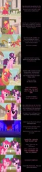 Size: 2000x8061 | Tagged: safe, artist:mlp-silver-quill, derpibooru import, big macintosh, double diamond, pinkie pie, sugar belle, earth pony, unicorn, comic:pinkie pie says goodnight, cliffhanger, clothes, female, fence, flashback, hammer, male, our town, plow, scarf, screwdriver, sweet apple acres
