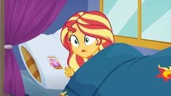 Size: 1334x750 | Tagged: safe, derpibooru import, screencap, kiwi lollipop, sunset shimmer, supernova zap, equestria girls, equestria girls series, sunset's backstage pass!, spoiler:eqg series (season 2), k-lo, postcrush, scared, su-z