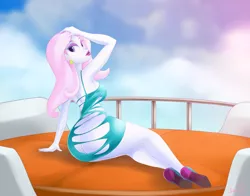 Size: 3968x3118 | Tagged: suggestive, artist:glamourpink, derpibooru import, fleur-de-lis, equestria girls, ass, bedroom eyes, breasts, butt, butt crack, clothes, commission, dat butt, draw me like one of your french girls, dress, ear piercing, earring, fleur-de-rriere, from behind, high heels, high res, jewelry, looking at you, looking back, looking back at you, looking over shoulder, meme, miss fleur is trying to seduce us, ocean, outdoors, piercing, pinup, rearboob, sexy, shoes, sideboob, skimpy outfit, stupid sexy fleur-de-lis, sultry pose, yacht