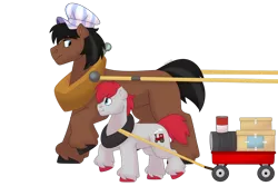 Size: 1280x854 | Tagged: safe, artist:itstechtock, derpibooru import, full steam, promontory, train tracks (character), oc, earth pony, pony, colt, male, simple background, transparent background