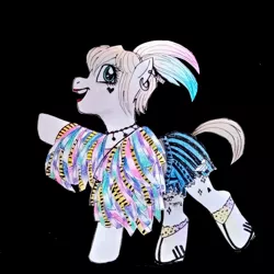 Size: 1996x2000 | Tagged: safe, artist:andressuperhell, deleted from derpibooru, derpibooru import, ponified, earth pony, pony, clothes, dress, ear piercing, earring, harley quinn, heart, jewelry, piercing, shoes, smiling, solo