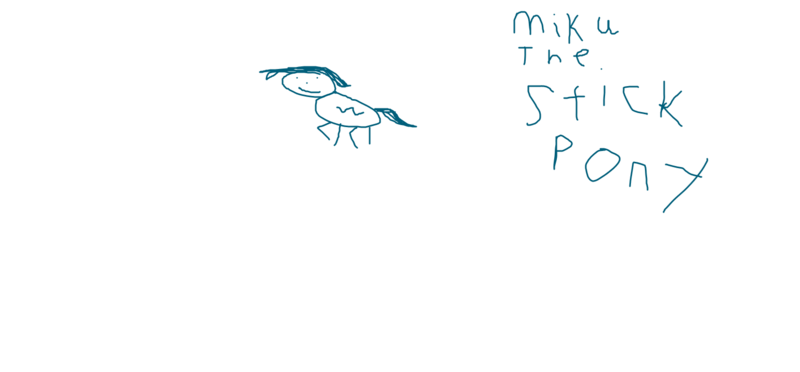 Size: 1543x717 | Tagged: safe, artist:jordyn-chan!, derpibooru import, oc, oc:miku the stick pony, unofficial characters only, pegasus, 1000 hours in ms paint, deviantart, deviantart muro, pegasus oc, simple background, solo, stick pony, text, white background, wings