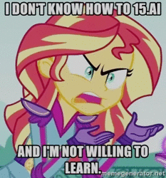 Size: 364x390 | Tagged: safe, derpibooru import, edit, edited screencap, fifteen.ai, screencap, sunset shimmer, equestria girls, friendship games, animated, caption, exploitable meme, image macro, meme, memegenerator, solo, sound, sound only, sunset is not willing to learn, text, webm