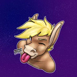 Size: 2000x2000 | Tagged: safe, derpibooru import, oc, oc:nickyequeen, anthro, not porn, profile picture, tongue out