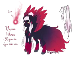Size: 3945x2928 | Tagged: safe, artist:minelvi, derpibooru import, oc, unofficial characters only, pegasus, pony, bust, colored wings, duo, eyelashes, female, fire, hoof shoes, mare, multicolored wings, pegasus oc, reference sheet, signature, simple background, story included, transparent background, wings
