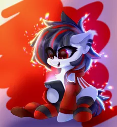 Size: 1722x1870 | Tagged: safe, artist:jfrxd, derpibooru import, oc, oc:jfrxd, unofficial characters only, bat pony, pony, clothes, hoodie, male, mobile phone, phone, piercing, red eyes, smartphone, socks, solo, stallion