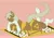 Size: 2508x1771 | Tagged: safe, alternate version, artist:ero-bee, derpibooru import, anthro, earth pony, unguligrade anthro, clothes, colored, epona, eyelashes, female, image, jpeg, looking at you, lying down, pink background, simple background, smiling, socks (coat marking), solo, the legend of zelda, underhoof