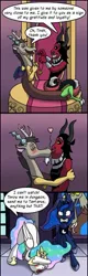 Size: 423x1315 | Tagged: alicorn, artist needed, centaur, derpibooru import, discord, draconequus, gay, lord tirek, male, princess celestia, princess luna, safe, scorpan's necklace, shipping, source needed, tirekcord, varying degrees of want