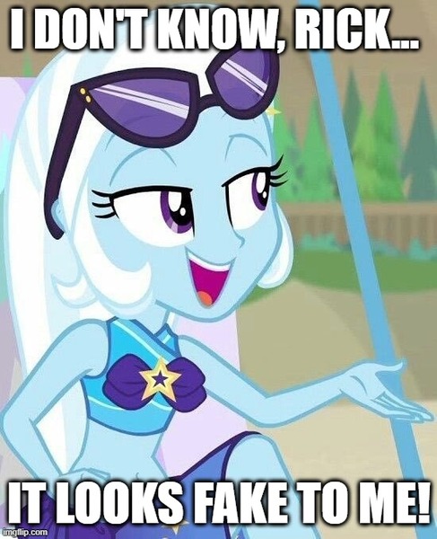 Size: 550x677 | Tagged: safe, derpibooru import, trixie, equestria girls, equestria girls series, forgotten friendship, caption, forced meme, image macro, impact font, meme, pawn stars, text