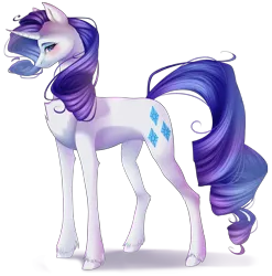 Size: 2904x2934 | Tagged: safe, artist:jun1313, derpibooru import, rarity, pony, unicorn, absurd file size, chest fluff, chromatic aberration, female, mare, noise, simple background, solo, stray strand, transparent background