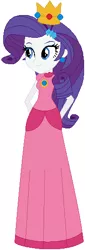 Size: 187x549 | Tagged: safe, artist:selenaede, artist:user15432, derpibooru import, rarity, human, equestria girls, barely eqg related, base used, clothes, cosplay, costume, crossover, crown, dress, ear piercing, earring, gloves, gown, hands behind back, image, jewelry, long gloves, nintendo, piercing, pink dress, png, princess dress, princess peach, raripeach, regalia, super mario bros.
