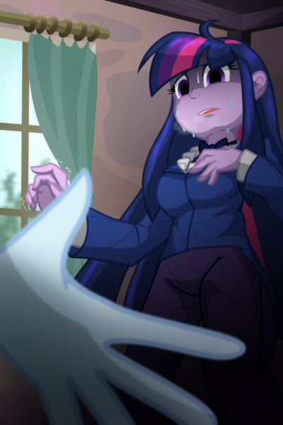 Size: 2000x3000 | Tagged: safe, artist:geraritydevillefort, derpibooru import, rainbow dash, twilight sparkle, the count of monte rainbow, equestria girls, edmond dantes, mondego, monsparkle, rainbow dantes, sweat, sweating profusely, the count of monte cristo
