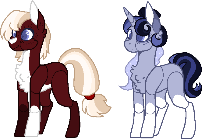 Size: 663x457 | Tagged: safe, artist:klawiee, artist:mcnificant, derpibooru import, oc, earth pony, pony, unicorn, base used, earth pony oc, horn, magical lesbian spawn, offspring, parent:big macintosh, parent:inky rose, parent:princess luna, parent:starlight glimmer, parents:inkymac, parents:starluna, simple background, unicorn oc, white background