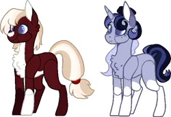 Size: 663x457 | Tagged: safe, artist:klawiee, artist:mcnificant, derpibooru import, oc, earth pony, pony, unicorn, base used, earth pony oc, horn, magical lesbian spawn, offspring, parent:big macintosh, parent:inky rose, parent:princess luna, parent:starlight glimmer, parents:inkymac, parents:starluna, simple background, unicorn oc, white background