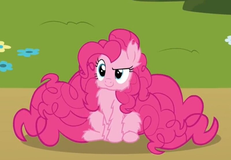 Size: 814x565 | Tagged: safe, artist:derek pony, derpibooru import, pinkie pie, earth pony, pony, cheek fluff, chest fluff, ear fluff, excessive fluff, fluffy, i can't believe it's not badumsquish, leg fluff, maximum overfloof, solo