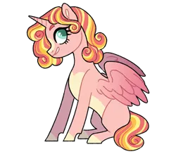 Size: 2400x2100 | Tagged: safe, artist:dreamscapevalley, derpibooru import, oc, oc:chrysanthemum, alicorn, pony, alicorn oc, horn, solo, wings