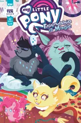 Size: 2063x3131 | Tagged: safe, artist:justasuta, derpibooru import, idw, pinkie pie, abyssinian, cat, spoiler:comic, spoiler:comic97, comic cover, idw publishing, season 10, shadow, solo, toy