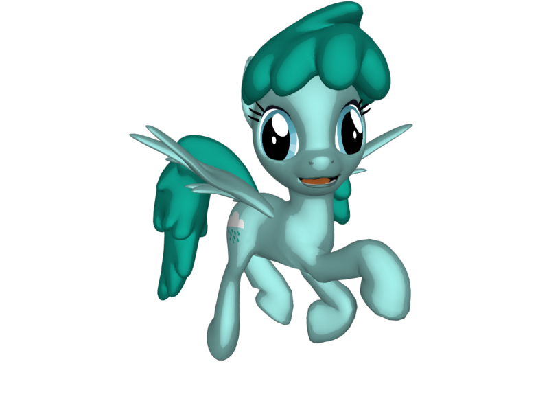 Size: 1200x900 | Tagged: safe, artist:nintenblock64, derpibooru import, spring melody, sprinkle medley, pegasus, pony, pony creator, 3d, 3d pony creator, cloud, cutie mark, female, flying, hooves, hooves up, mare, open mouth, ponylumen, pose, raincloud, simple background, spread wings, transparent background, wings