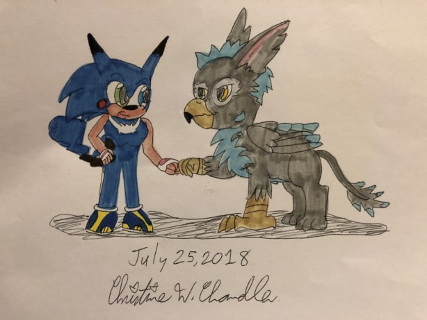 Size: 614x461 | Tagged: artist:chris chan, chris chan, derpibooru import, fusion, oc, oc:blackgryph0n, pikachu, pokémon, safe, sonichu, sonic the hedgehog, sonic the hedgehog (series), unofficial characters only