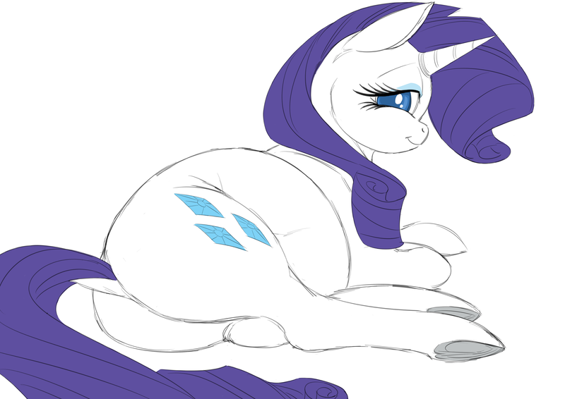 Size: 4093x2894 | Tagged: safe, artist:snspony, derpibooru import, rarity, pony, unicorn, female, mare, preggity, pregnant, simple background, solo, white background