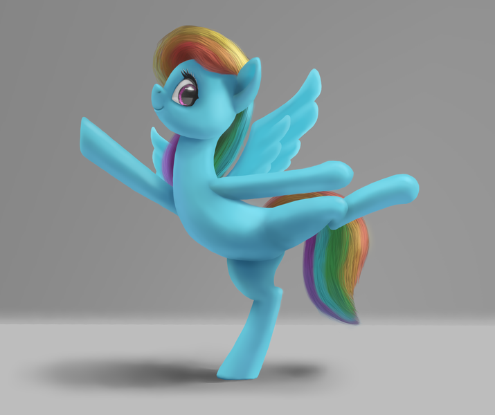 Size: 2289x1920 | Tagged: safe, alternate version, artist:odooee, derpibooru import, rainbow dash, pegasus, pony, ballerina, ballet, ballet dancing, flexible, pose, rainbowrina, simple background, solo