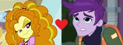 Size: 2920x1080 | Tagged: safe, deleted from derpibooru, derpibooru import, edit, edited screencap, screencap, adagio dazzle, jewelry thief (character), equestria girls, equestria girls series, rainbow rocks, super squad goals, crack shipping, cropped, female, gem, male, shipping, shipping domino, siren gem, smiling, smirk, straight