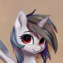 Size: 1024x1024 | Tagged: safe, artist:thisponydoesnotexist, derpibooru import, machine learning generated, alicorn, pony, image, jpeg, looking at you, neural network, solo