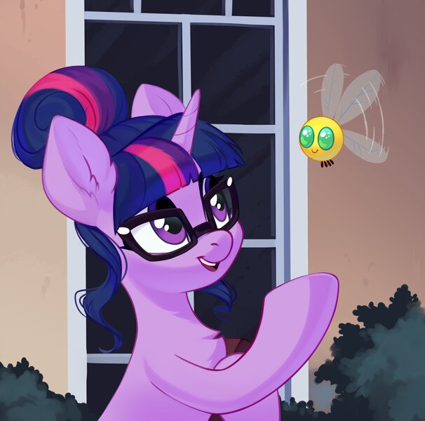 Size: 1884x1864 | Tagged: safe, artist:taneysha, derpibooru import, sci-twi, twilight sparkle, ponified, parasprite, pony, unicorn, equestria girls, book, cute, equestria girls ponified, glasses, is this a pigeon, meme, ponified meme, solo, twiabetes, unicorn sci-twi