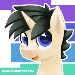 Size: 1000x1000 | Tagged: safe, artist:rivin177, derpibooru import, oc, unofficial characters only, pony, unicorn, abstract background, black hair, blue eyes, commission, old art, photo, shade