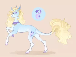 Size: 1024x772 | Tagged: safe, artist:vindhov, derpibooru import, oc, oc:velvet charm, pony, unicorn, female, leonine tail, mare, offspring, parent:prince blueblood, parent:trixie, parents:bluetrix, rearing, solo