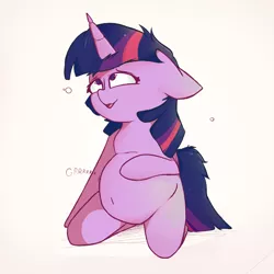 Size: 3000x3000 | Tagged: suggestive, artist:blopfry, derpibooru import, twilight sparkle, twilight sparkle (alicorn), alicorn, pony, :3, belly, belly button, big belly, bliss, chubby, chubby twilight, fat, female, floppy ears, kneeling, mare, open mouth, solo, stomach noise, stuffed belly, twilard sparkle