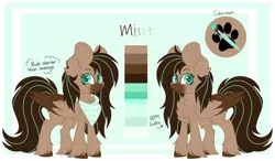 Size: 2472x1447 | Tagged: safe, artist:mintoria, derpibooru import, oc, oc:mint, pegasus, pony, female, mare, reference sheet, solo, two toned wings, wings