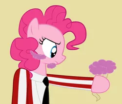 Size: 2352x2004 | Tagged: safe, derpibooru import, pinkie pie, earth pony, pony, beard, cotton candy, crossover, facial hair, female, mare, moustache, nergal, something stupid this way comes, the grim adventures of billy and mandy