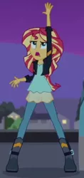 Size: 280x593 | Tagged: safe, derpibooru import, screencap, sunset shimmer, equestria girls, my past is not today, cropped, solo