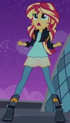 Size: 386x669 | Tagged: safe, derpibooru import, screencap, sunset shimmer, equestria girls, my past is not today, cropped, solo