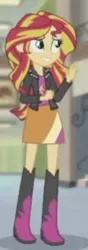 Size: 300x857 | Tagged: safe, derpibooru import, screencap, sunset shimmer, equestria girls, my past is not today, cropped, solo
