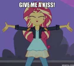 Size: 600x535 | Tagged: safe, derpibooru import, edit, edited screencap, screencap, sunset shimmer, equestria girls, my past is not today, caption, image macro, text