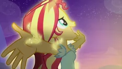 Size: 1920x1080 | Tagged: safe, derpibooru import, screencap, sunset shimmer, equestria girls, my past is not today, solo