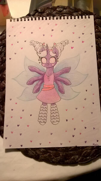 Size: 1024x1823 | Tagged: safe, artist:mimicproductions, derpibooru import, ponified, alicorn, pony, eight legs, eight-legged pony, glowing eyes, heart eyes, mewberty, mewberty wings, multiple legs, multiple limbs, solo, star butterfly, star vs the forces of evil, wingding eyes