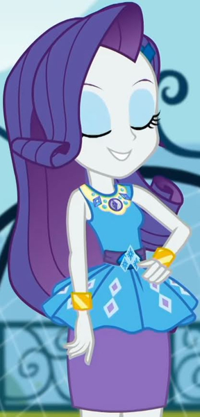 Size: 980x2045 | Tagged: safe, derpibooru import, screencap, rarity, equestria girls, equestria girls series, sock it to me, spoiler:eqg series (season 2), canterlot high, clothes, cropped, cute, diamond, dress, eyes closed, female, geode of shielding, gold, hand on hip, jewelry, legs, magical geodes, makeup, necklace, outdoors, pencil skirt, raribetes, rarity peplum dress, sleeveless, smiling, soccer field, sock it to me: rarity, waistband, wrist cuffs