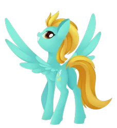 Size: 1230x1350 | Tagged: safe, artist:dusthiel, derpibooru import, lightning dust, pegasus, pony, butt, dock, ear fluff, female, leg fluff, looking at you, looking back, looking back at you, mare, plot, simple background, smiling, solo, spread wings, transparent background, wings