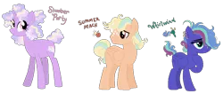 Size: 1167x495 | Tagged: safe, artist:fizzmitz, artist:selenaede, derpibooru import, oc, unofficial characters only, pegasus, pony, unicorn, base used, cutie mark, ear piercing, earring, female, freckles, horn, jewelry, male, mare, nose piercing, offspring, parent:big macintosh, parent:fluttershy, parent:pinkie pie, parent:pokey pierce, parent:rainbow dash, parent:zephyr breeze, parents:fluttermac, parents:pokeypie, parents:zephdash, pegasus oc, piercing, simple background, stallion, transparent background, unicorn oc, wings