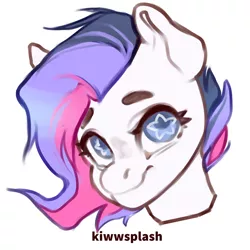 Size: 3000x3000 | Tagged: safe, artist:kiwwsplash, derpibooru import, oc, unofficial characters only, earth pony, pony, bust, earth pony oc, eyelashes, simple background, smiling, solo, starry eyes, white background, wingding eyes