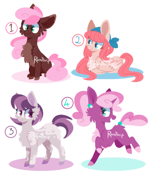 Size: 800x900 | Tagged: safe, artist:randbrip, derpibooru import, oc, unofficial characters only, earth pony, pegasus, pony, unicorn, bandana, cheek fluff, chest fluff, ear piercing, earring, female, fluffy, freckles, head turn, jewelry, lying down, mare, offspring, parent:big macintosh, parent:cheerilee, parent:fluttershy, parent:marble pie, parent:sugar belle, parents:cheerimac, parents:fluttermac, parents:marblemac, parents:sugarmac, piercing, prancing, prone, simple background, sitting, standing, transparent background, watermark