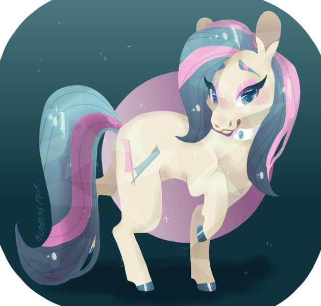 Size: 2200x2100 | Tagged: safe, artist:alabasterpeony, derpibooru import, bonna fide, glamour gleam, crystal pony, commission, commissioner:reversalmushroom