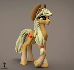 Size: 1515x1440 | Tagged: safe, artist:teonanakatle, derpibooru import, applejack, pony, 3d, solo