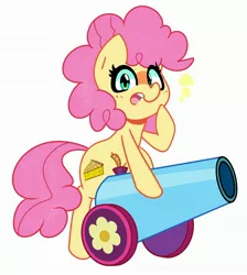 Size: 2612x2921 | Tagged: safe, artist:kindakismet, derpibooru import, li'l cheese, earth pony, pony, the last problem, bipedal, colt, cute, li'l cuteese, male, open mouth, party cannon, solo