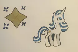 Size: 2266x1532 | Tagged: safe, artist:magicnova, derpibooru import, majesty, pony, unicorn, cutie mark, female, g1, g1 to g4, generation leap, mare, simple background, solo, traditional art