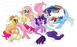 Size: 11000x6700 | Tagged: safe, artist:shaslan, derpibooru import, applejack, fluttershy, pinkie pie, rainbow dash, rarity, twilight sparkle, alicorn, earth pony, pegasus, pony, seapony (g4), unicorn, 2019, applejack's hat, blue eyes, bubble, cowboy hat, dorsal fin, eyelashes, fin wings, fish tail, flowing mane, flowing tail, freckles, green eyes, hat, horn, looking at each other, mane six, obstructive watermark, open mouth, pink eyes, ponycon, purple eyes, seaponified, seapony applejack, seapony fluttershy, seapony pinkie pie, seapony rainbow dash, seapony rarity, seapony twilight, simple background, smiling, species swap, swimming, tail, teeth, tongue out, transparent background, underwater, wall of tags, water, watermark, wings