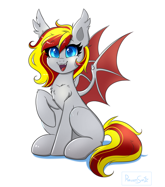 Size: 1731x1965 | Tagged: safe, artist:confetticakez, derpibooru import, oc, oc:erie lackawanna, bat pony, pony, bat pony oc, bat wings, happy, looking at you, simple background, solo, white background, wings